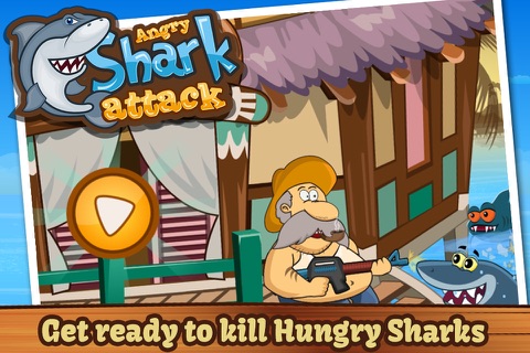 Angry Shark Attack - Hungry Fish Hunting in Deep Blue Sea screenshot 4