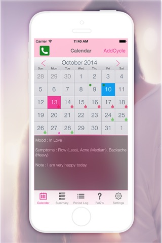 Period Logs Diary - Period Tracker, Menstrual Calendar & Ovulation / Fertility Diary screenshot 3