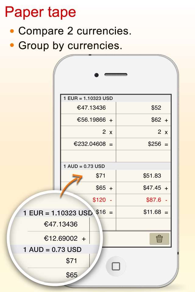 CurrencyCal - currency & exchange rates converter + calculator for travel.er screenshot 3