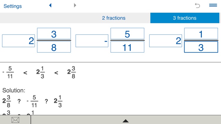 Compare fractions calculator screenshot-3