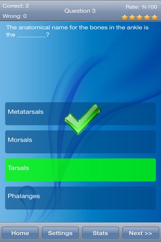 Human Biology : Skeletal System Quiz screenshot 2