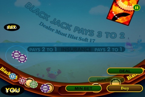 777 Lucky Beach Party Heaven Xtreme Casino Games - Play Big Gold Fish Blackjack Blitz Free screenshot 4