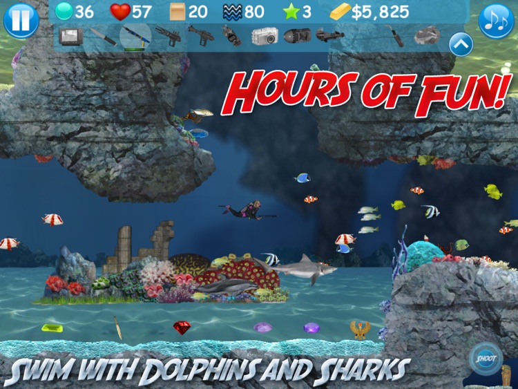 Atlantis Oceans HD Scuba Diving Shark Dolphin Fish Whale screenshot-3