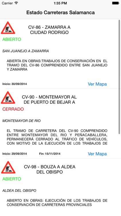 Estado Carreteras Salamanca screenshot-4