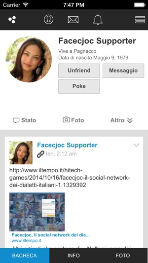 Facecjoc - Social network Italiano dei dialetti(圖4)-速報App