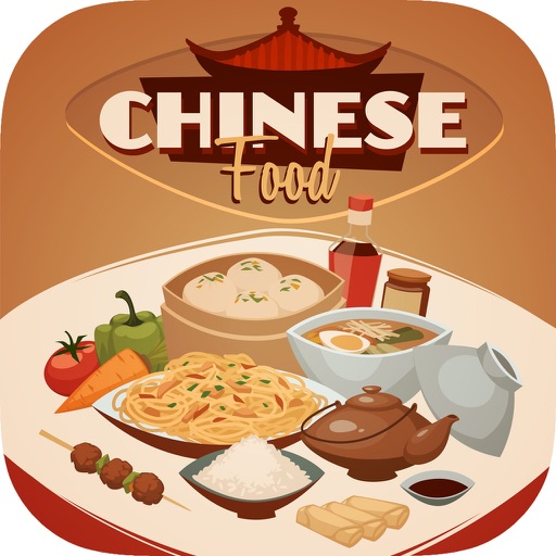 Chinese Food. Quick and Easy Cooking. Best cuisine traditional recipes & classic dishes. Cookbook icon