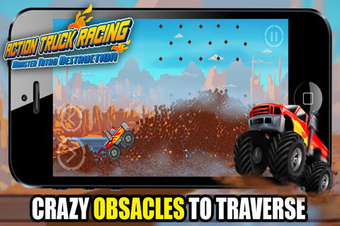 Action Truck Racing FREE - Monster Nitro Stunt Destruction HD screenshot 4