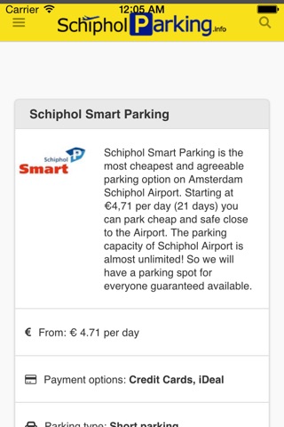 Schiphol Parking screenshot 4