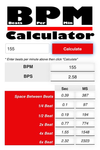 Beat Per Minute Calculator screenshot 3