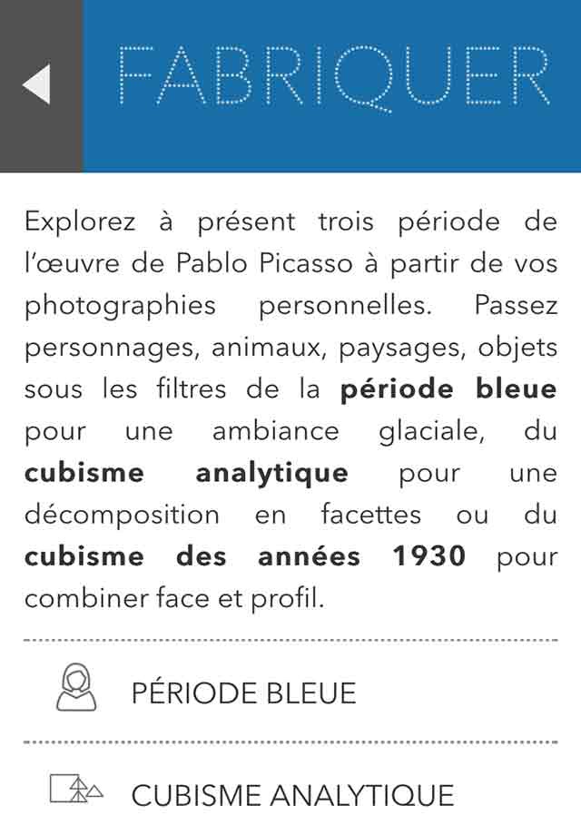 L’atelier Picasso, l’application ludique de l’exposition Picasso.Mania screenshot 4