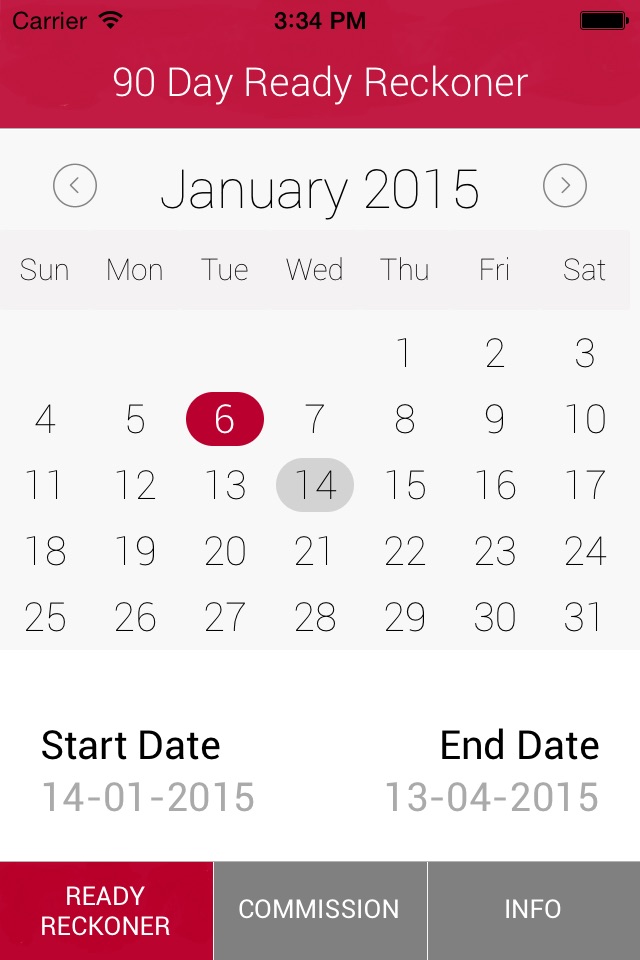 90 Day Ready Reckoner screenshot 2