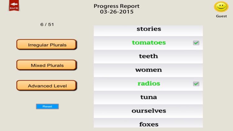 Irregular Plurals - English Language Art Grammar App