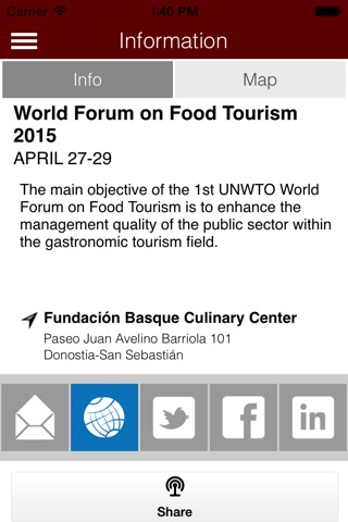World Forum on Food Tourism 2015 screenshot 3