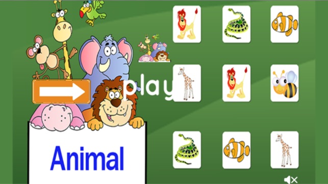 Animal Match for kids & kindergarten gam