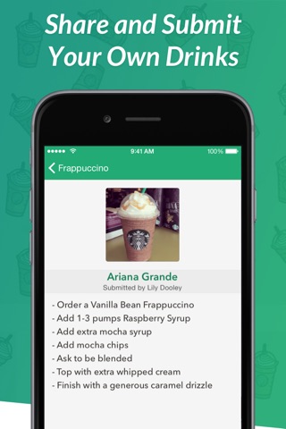 Secret Menu for Starbucks - Coffee, Frappuccino, Tea, Cold, and Hot Drink Recipes screenshot 4