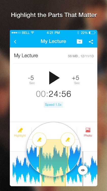 Recordium Highlight - voice recorder, take notes and memos