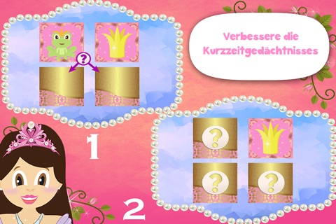 Play with Princess Zoë Pro Memo Game for toddlers and preschoolers screenshot 2