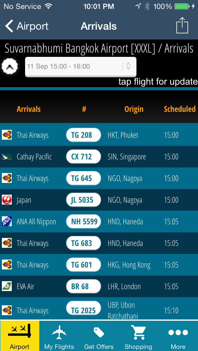 Bangkok Airport Pro (BKK) Flight Tracker air radar Thai Bangkok Asia Screenshot 3