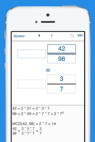 Simplify fractions - reducing fraction calculator screenshot 2