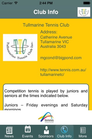 Tullamarine Tennis Club screenshot 2