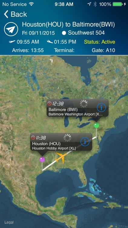 Baltimore Washington Airport Pro (BWI/DCA/IAD) Flight Tracker Premium radar