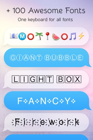Cute Fonts Keyboard Extension FREE - Type with Cutie Fonts and Choose Beautiful Word from Suggestion Bar screenshot 2