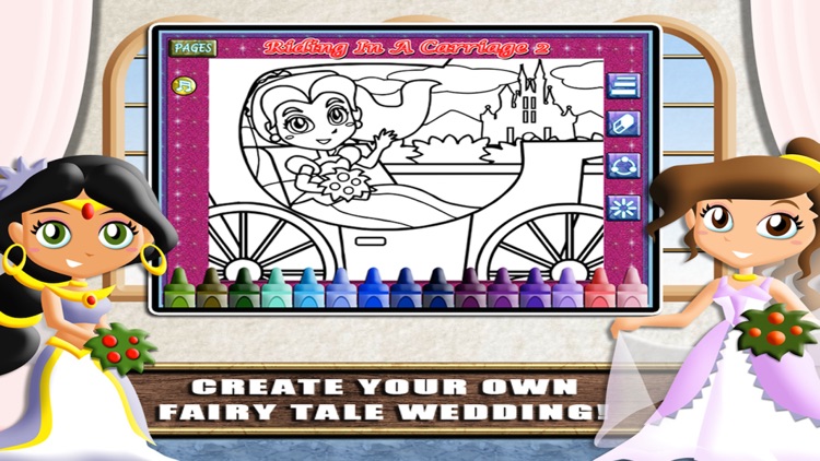 Princess Wedding Coloring World -  My First Bride Fingerpaint Color and Emoji Sticker Book (PRO)