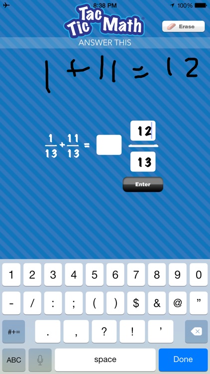 Tic Tac Math Fractions