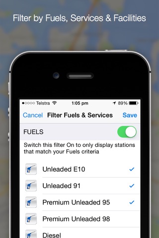 Petrol Now ~ Locate fuel stations in Australia and display on a map screenshot 3