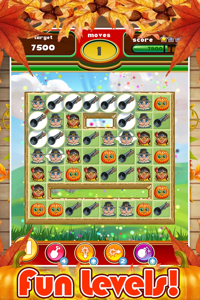 Thanksgiving Match 3 Fall Puzzle Game FREE screenshot 3