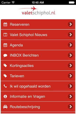 Valet Parking Schiphol screenshot 2
