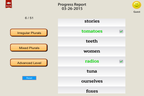 Irregular Plurals - English Language Art Grammar App screenshot 3