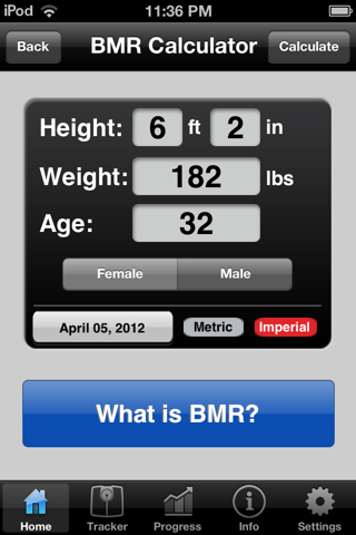 Fitter Fitness Calculator & Weight Tracker - Personal Daily Weight Tracker and BMI, BMR, Body Fat% & Waist to Hip Ratio Manager screenshot 3