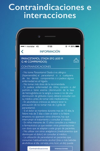 Infarmon: Base de datos de fármacos sin receta. Interacciones y contraindicaciones de cada medicamento screenshot 2