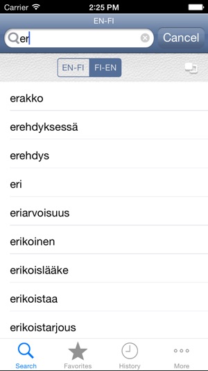Finnish<>English Dictionary