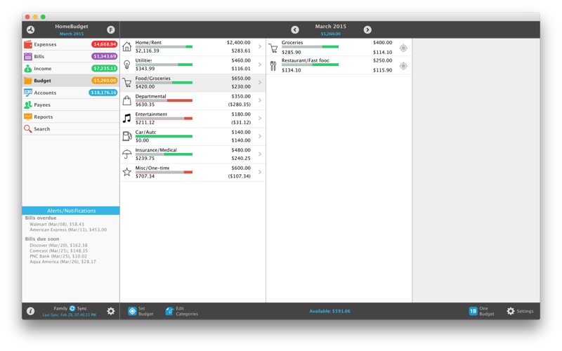 HomeBudget with Sync screenshot1