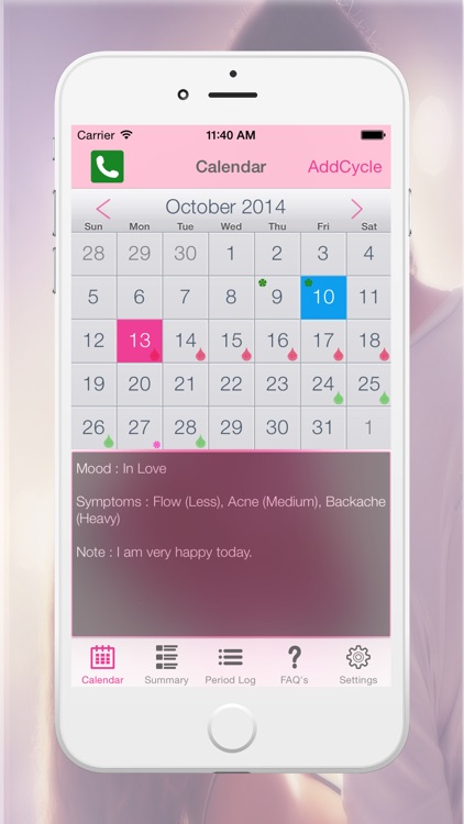 Period Logs Diary - Period Tracker, Menstrual Calendar & Ovulation / Fertility Diary