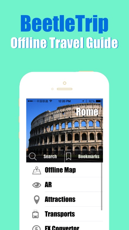 Rome travel guide and offline city map, Beetletrip Augmented Reality Rome Metro Train and Walks