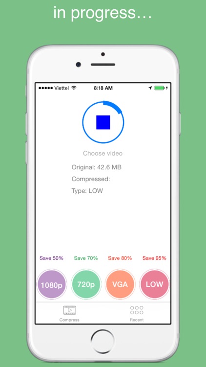 Video zipper - compress video to reduce size and save storage