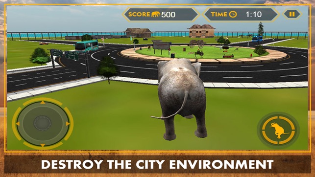 Elephant 3D Simulator – Enjoy City Rampage with Wild Animals(圖1)-速報App