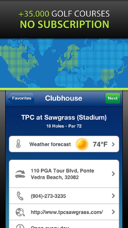 Mobitee Golf GPS Rangefinder Scorecard