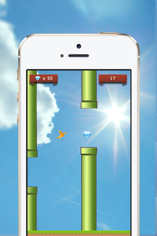 Flappy Paper Bird - top free bird games screenshot 3