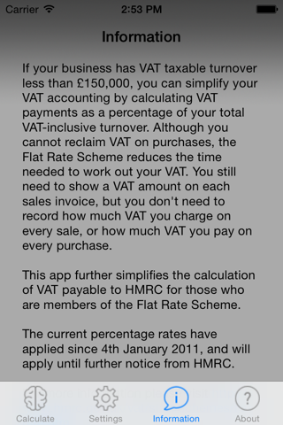 VAT Flat Rate Scheme Calculator screenshot 3