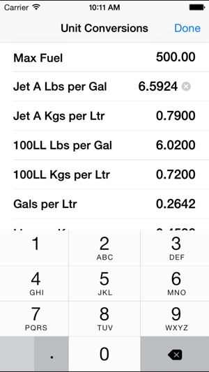 Jet Fuel Pounds To Gallons Conversion Chart