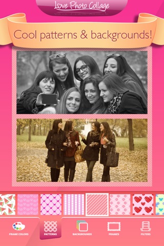 Love Photo Collage Maker & Pic Editor - Stitch your Pics in Girly Grid Frames screenshot 4