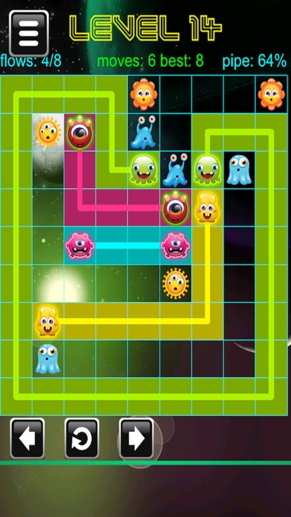 Baby Monster Glow Space Link! - Neon Bridge Matching Puzzle