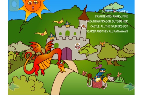 Princess Azzurra And The Dragon - Interactive eBook in English for children with puzzles and learning games screenshot 3
