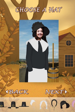Pilgrim Character Dress Up Photo Editor for Thanksgiving Picture Shares screenshot 2