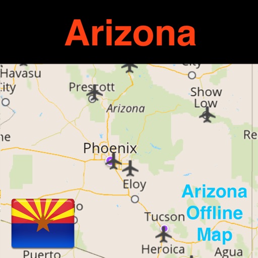 Arizona/Phoenix Offline Map & Navigation & POI & Travel Guide & Wikipedia with Traffic Cameras Pro