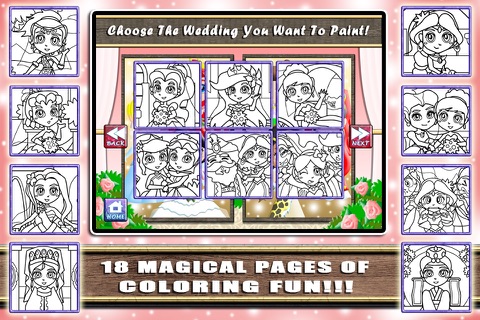 Princess Wedding Dress Coloring PRO - Magical Makeover Book screenshot 3